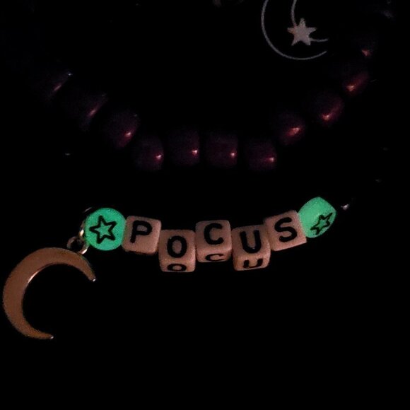 Handmade Halloween Hocus Pocus Glow in Dark Stacked Charm Kandi Bracelets - Picture 8 of 9